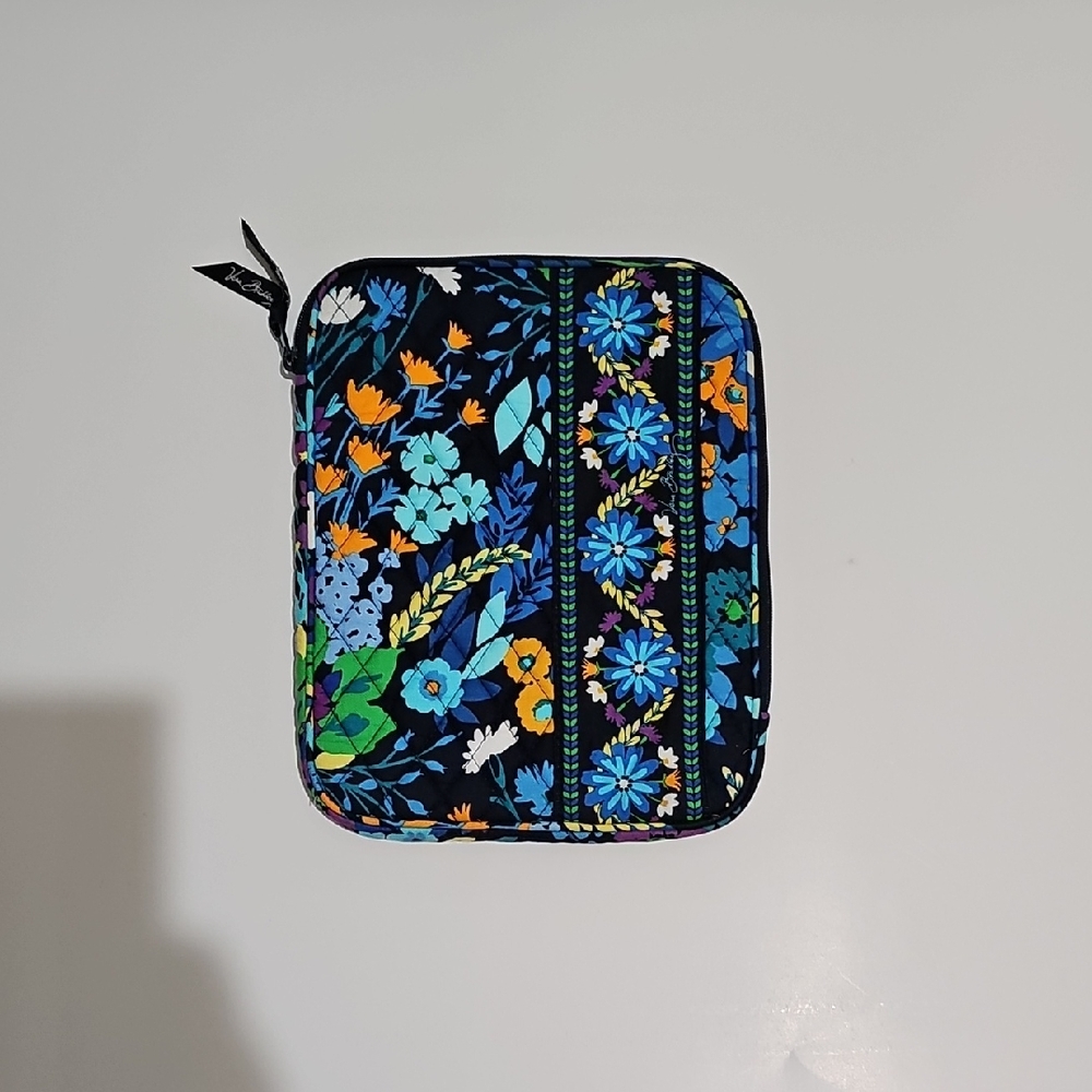 Vera Bradley Black and Blue Tablet Sleeve Quilted Floral